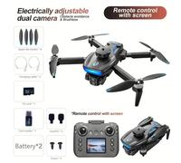 YLRC Drone S181 con doppia telecamera,telecomando LCD e COVER,(Nero).