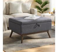 YLSZHY Panca ottomana imbottita, pieghevole, con gambe in legno, panca per soggiorno, ingresso, corridoio, camera da letto (grigio)