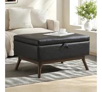 YLSZHY Panca ottomana imbottita, pieghevole, con gambe in legno, per soggiorno, ingresso, corridoio, camera da letto, colore: nero