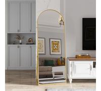 YLSZHY Specchio ad arco intero, 162 x 53 cm, grande specchio da pavimento a piedi, specchio da parete, da appendere o da appoggiare per casa, soggiorno, camera da letto (oro)