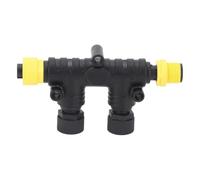 YLTBQkz Terminatore a T Drop Backbone con Dado in Metallo, connettore a T a 2 Porte per reti NMEA 2000, Resistente all'Acqua IP67