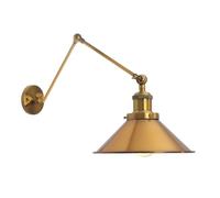 YLTLINK Industrial Swing Arm Retro lampada da parete antica, regolabile Swing Arm lampada da parete, E27 Lampada da parete industriale, Lampade da parete per camera da letto Reading Light oro-1 pezzo