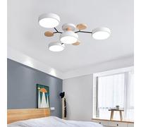 YLTLINK Modern Semi Flush Montato Plafoniera, dimmerabile a 3 colori, Nordic Circular Acrilico LED Plafoniera 3 Teste Lampadario Decorationfor Soggiorno Sala da pranzo Camera da letto (bianco)