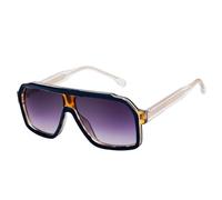 YLTPHD Occhiali da sole oversize da uomo e da donna, con montatura larga UV400, per vacanze al mare e viaggi, C6DemiGray
