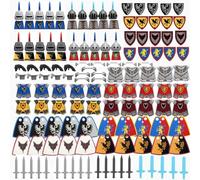 YLtremker Guerra medievale armatura armi set di mattoncini da costruzione, personalizzati Roma guerra cavalli armatura modello di armi giocattolo per minifigure (quattro sets)
