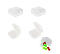 YLUFAC Confezione da 4 mini portapillole scatola organizer portatile per pillole contenitore per pillole da viaggio per pillole tascabili, scatola portaoggetti per contenere