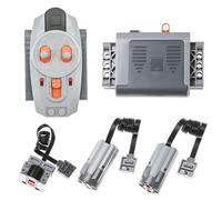 Ylutex Kit motore 5 in 1 compatibile con Lego, il kit motorizzato Technic include: scatola batteria con funzione di alimentazione, motore elettrico, telecomando Technic, ricevitore