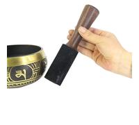 YLWX Maglio Per Campane Tibetane In Legno Ciotola Tibetana Maglio Classica In Pelle Percussione Gong Maglio Per Musicoterapia Parti Di Campane Tibetane(S,E)
