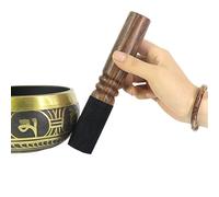 YLWX Maglio Per Campane Tibetane In Legno Ciotola Tibetana Maglio Classica In Pelle Percussione Gong Maglio Per Musicoterapia Parti Di Campane Tibetane(L,D)