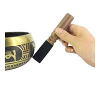 YLWX Maglio Per Campane Tibetane In Legno Ciotola Tibetana Maglio Classica In Pelle Percussione Gong Maglio Per Musicoterapia Parti Di Campane Tibetane(S,D)