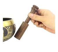 YLWX Maglio Per Campane Tibetane In Legno Ciotola Tibetana Maglio Classica In Pelle Percussione Gong Maglio Per Musicoterapia Parti Di Campane Tibetane(S,B)