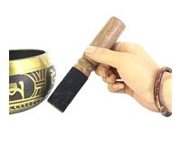 YLWX Maglio Per Campane Tibetane In Legno Ciotola Tibetana Maglio Classica In Pelle Percussione Gong Maglio Per Musicoterapia Parti Di Campane Tibetane(S,C)