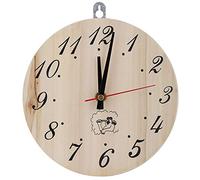 Ylwxzenith 8in Premium Wooden Sauna Clock, Easy to Read Large Arabic Numerals, Decorative Room Accessory, Heat, Ideal for Sauna Room, Living Room, And Exercise Rooms
