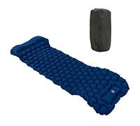 Ylwxzenith Camping Sleeping Pad Mat Foot Press Inflatable Cushion Mattress, Durably 40D Nylon TPU Laminate, Lightweight 700g, Compact Folding Size for Tent Hiking Travel (Navy Blue)