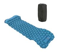 Ylwxzenith Camping Sleeping Pad Mat Foot Press Inflatable Cushion Mattress, Durably 40D Nylon TPU Laminate, Lightweight 700g, Compact Folding Size for Tent Hiking Travel (Peacock Blue)