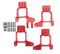 Ylwxzenith Red Aluminum Alloy Front Rear Shock Towers Mount for 4 RC Car, Durably And to Install, 4pcs with Mounting Holes And Screws