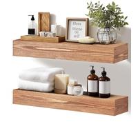 YLYHSST Set di 2 mensole sospese da parete in legno massello, 43,2 x 7,6 x 17,8 cm, resistenti mensole decorative per soggiorno, camera da letto, bagno, cucina