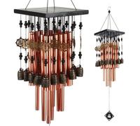 YLYYCC Campanelli a vento per esterni, 76 cm, campanelli a vento commemorativi con 28 tubi e 16 campane in rame per giardino, patio, decorazione da appendere alla finestra, regalo di simpatia