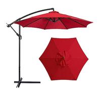 YLZBA Telo di Ricambio for Ombrellone 6/8 Costole,Copertura di Ricambio per ombrellone da Giardino Tela per sostituire sul Parasol per Cortile,Spiaggia, Piscina,Tavolo di Mercato(Red,3.0M/6 Arms)