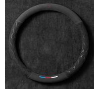 YLZFKGLQ Coprivolante Auto, per Audi A1 A3 A4 A5 A6 A7 A8 A4L A6L Q2 Q3 Q5 Q7 Coprivolante Auto in PU Pelle Microfibra Copri Volante Accessori Decorazione Il Volante dell’Auto,B-O-38cm