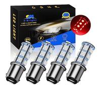YM E-Bright 1157 Lampadina a Led Ambra, BAY15D 1034 2057 2357 7528 Lampadina per Camper SUV MPV Auto Luci Posteriori a LED Luci di Posizione Laterali, 18SMD 5050 Chips DC-12V (4pcs)