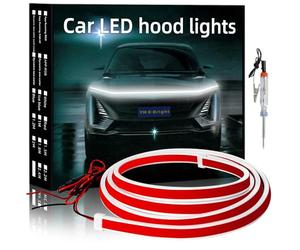 YM E-Bright Luci LED Esterne per Auto Hood, Striscia Luminosa Scan Start per Cofano, IP68 Impermeabile, Diurne per SUV e Camion, 12V 70 Pollici, 1 Set