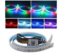 YM E-Bright RGB LED Strip for Auto Turn Signals, DRL Sequential Daytime Running Lights With Bluetooth App Control (2pcs/24 inches)