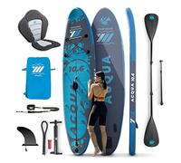 YM SUP Gonfiabile Premium 10’6" (cm 320x82x15) Con Sedile KAYAK + Pagaia Mono-Doppia Pala, 304 Litri, Max 145 Kg, Anelli, Zaino, Leash e Accessori Inclusi, Marchio ITALIA, Stand Up Paddle ANTRACITE