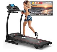 YM TAP140 Tapis Roulant Elettrico Pieghevole 14 km/h, Bluetooth APP Kinomap Zwift, Sensori Cardio, Altoparlanti, Inclinazione 11%, Display, Motore 2 HP (3,5 HP PICCO), Supporto Tablet, Your Move