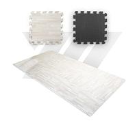 YM Tappeto Componibile Protettivo Fonoassorbente Antivibrazioni Tapis Roulant e Fitness, Nero, 18 Pezzi (30 cm ciascuno) + bordi, Tatami Puzzle per Fitness, Schiuma Eva Alta Densità Varie Dimensioni