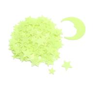 ymai Stelle luminose per cameretta dei bambini, 201 pezzi, 3D con luna | Si illuminano al buio per creare un magico cielo stellato sulla parete o sul soffitto, ideale come decorazione per la