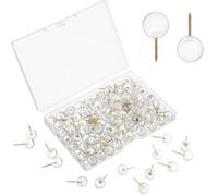 Ymapinc 100 puntine trasparenti a sfera con scatola organizer