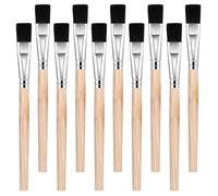 Ymapinc, set di 10 pennelli piatti, in nylon, per pittura acrilica, pittura a olio, pittura a gouache, pittura per principianti, 12 mm