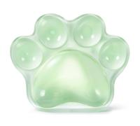 Ymapinc Simpatico poggiapolsi in gel trasparente a forma di zampa di gatto, verde chiaro per poggiare il gomito, tappetino per mouse Kawaii per impiegati in ufficio