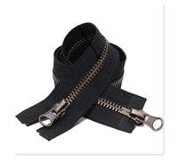 YMDBOZKAL Zipper Doppi cursori Aperti a Due Vie con Cerniera in Metallo for Artigianato, Dimensioni Multiple Multicolori(Bruin,70CM-No.3)