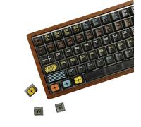 YMDK 122 Tasti Exhibition Theme Five Side Fog Keycaps Shine Through Cherry Profile PC UV Print Keycap per 61/64/68/75/84/87 MX Tastiera Meccanica