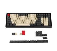 YMDK 125 tasti ANSI ISO Keyset OEM Profilo spesso PBT Keycap Set adatto per tastiera meccanica Cherry MX YMD96 RS96 YMD75 KBD75 Standard 104 TKL 61 tastiera (solo tastiera) (125 tasti grigio beige)