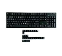 YMDK 129 Minimalist Martians Black Mac Keycaps Cherry Profile Normcore Style Dye Sub PBT Key Cap per 104 TKL 60% 96 84 68 Keychrone K2 K4 K8 MX Switch Tastiera