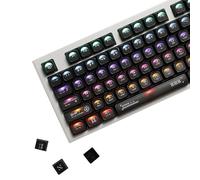 YMDK 136 tasti Cat Eye Stone Theme Keycaps - Profilo MAX, lucentezza attraverso PBT+PC, compatibile con tastiere meccaniche MX 60%/75%/87/96/104/108