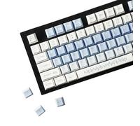 YMDK 143 Tasti Snow Future Keycaps Piccolo pupazzo di neve Carino Stile Minimalista Cherry Profilo Dye Sub Custom Keycap per 75/87/98/104/108 MX Tastiera Meccanica