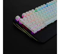 YMDK Bianco 108 tasti Cherry Profile PBT, Double Shot, illuminato lateralmente, copritasti retroilluminati traslucidi per tastiera meccanica MX (solo keycap)