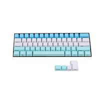 YMDK Blu Bianco Rosso Misto 104 87 61 Key Side Print Spessore PBT OEM Profilo Keycaps per MX Standard 104 TKL 61 Tastiera Meccanica (61 Blu Bianco) (solo Keycap)