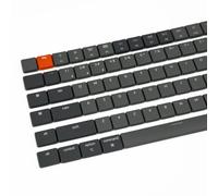 YMDK Copritasti a basso profilo in ABS retroilluminato grigio, arancione, set da 101 tasti, layout offset con stelo a croce grande, solo per tastiera meccanica Keychron K1 K3 a basso profilo