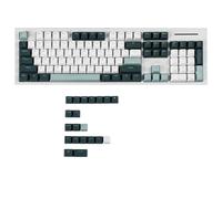 YMDK Doppio colpo 122 tinto PBT Shine Through OEM Profile Keycap Rainbow Carbon Sunset Backlit Keycaps per interruttori MX Tastiera meccanica (solo keycap) (chiave otanica 122)