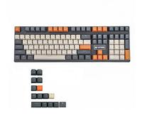 YMDK Double Shot 122 tinti PBT Shine Through OEM Profile Keycap Rainbow Carbon Sunset Backlit Keycaps per interruttori MX Tastiera meccanica (solo Keycap) (Carbon 122 Key)