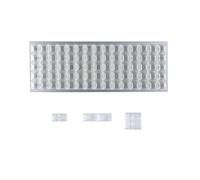 YMDK DSA Profile Ortholinear Layout XD75 ID75 Planck Preonic Niu40 Set di keycap trasparenti in ABS trasparente nero bianco per tastiera meccanica MX