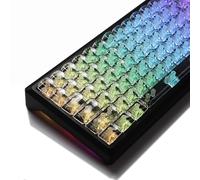 YMDK Keycap bianco trasparente profilo MOA 129 tasti PC Shine through personalizzati keycap per 61/68/84/87/98/104/108 MX tastiera meccanica (bianco trasparente 129)