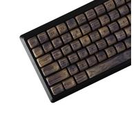 YMDK Keycaps in legno PBT Profilo MOA 130 tasti Dye Sub Top Stampa Noce Pattern Custom Keycap Set per tastiera meccanica MX 61/64/68/84/87/100/104/108% Layout
