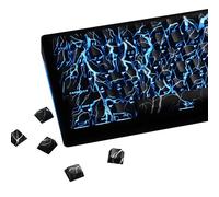 YMDK Lightning 140 Tasti Keycaps Side-lit Shine Through PBT+PC Cherry Profile Five Sided Dye Sub Custom Keycap per MX Tastiera Meccanica 61/64/68/84/87/100/104/108 Layout