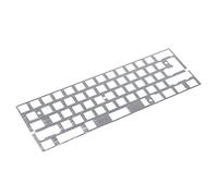 YMDK Piastra di posizionamento anodizzata in alluminio CNC per tastiera GH60 60%, supporto fai da te ISO ANSI WKL (argento aggiungere stabilizzatori completi)